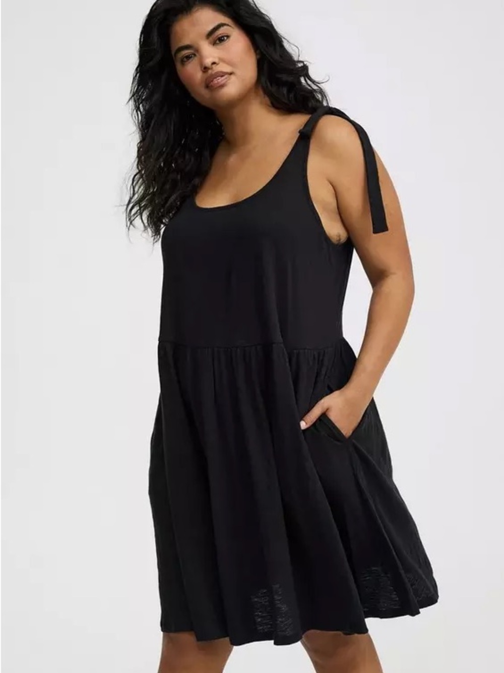 Torrid Cotton Slub Tie Strap Lounge Dress